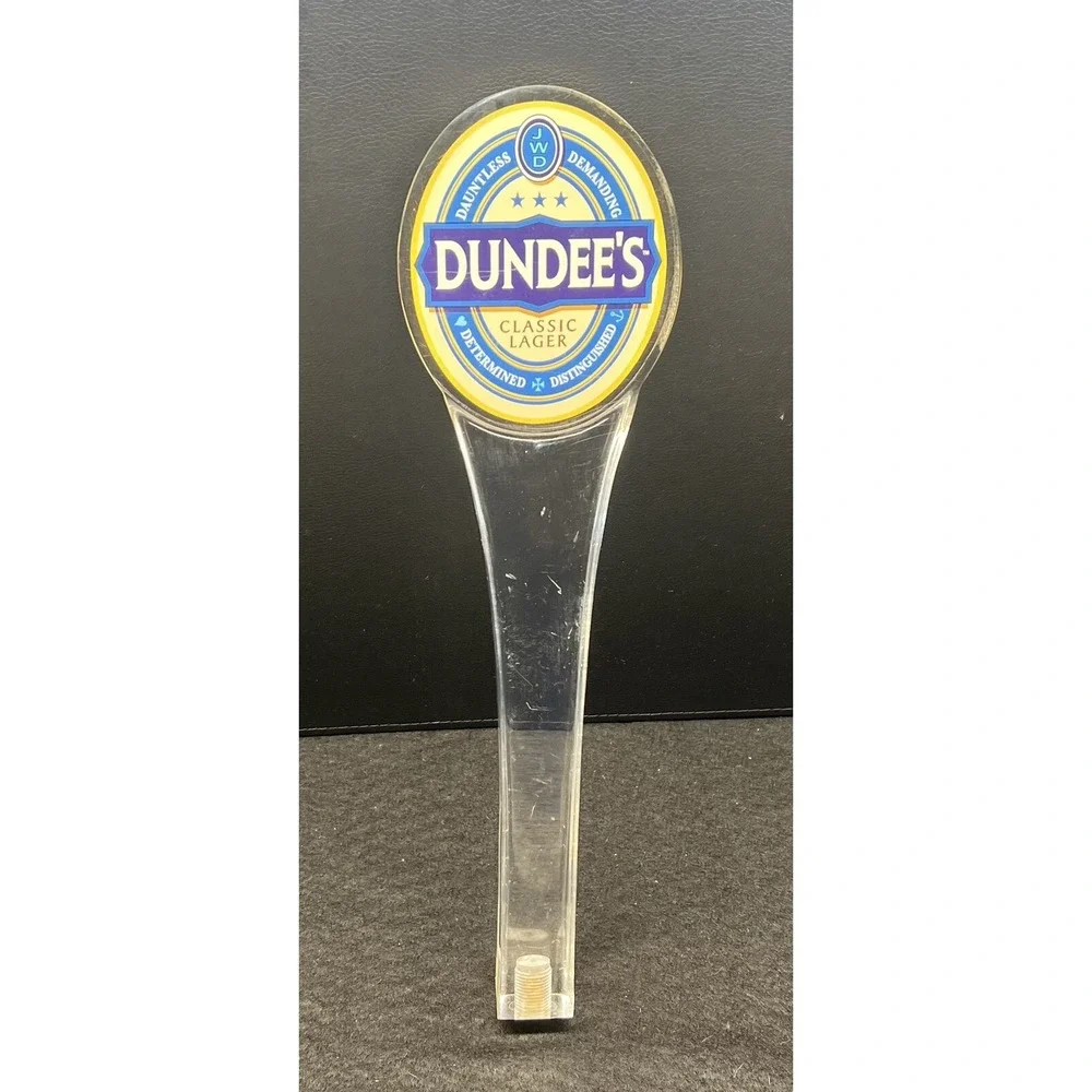 Dundee's Classic Lager‎ Lucite Tap Handle